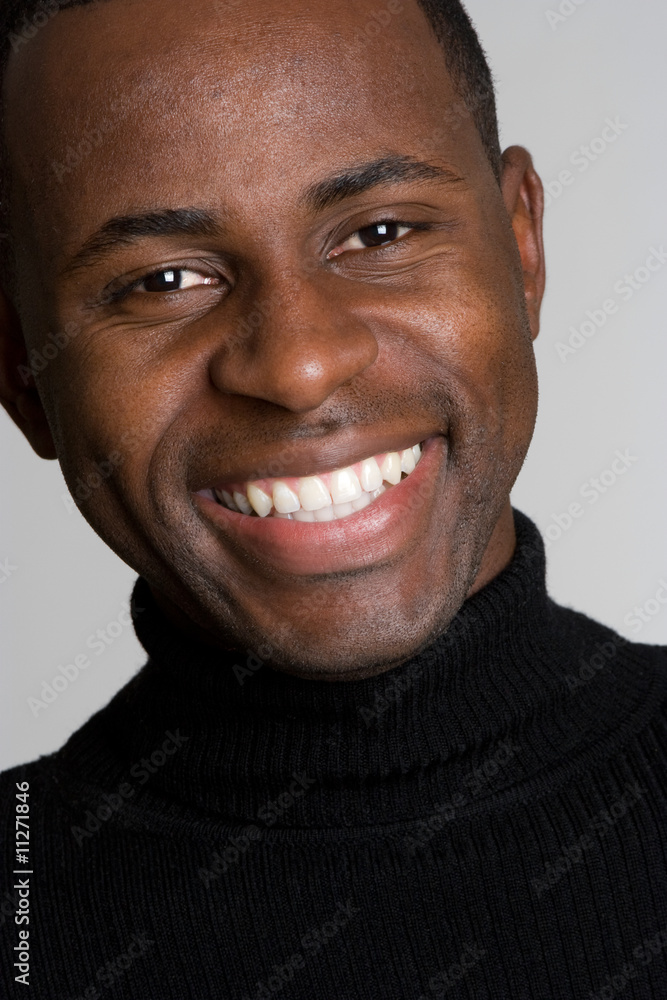 Obraz premium Smiling African American Man