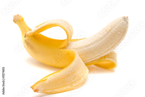 banana on a white background