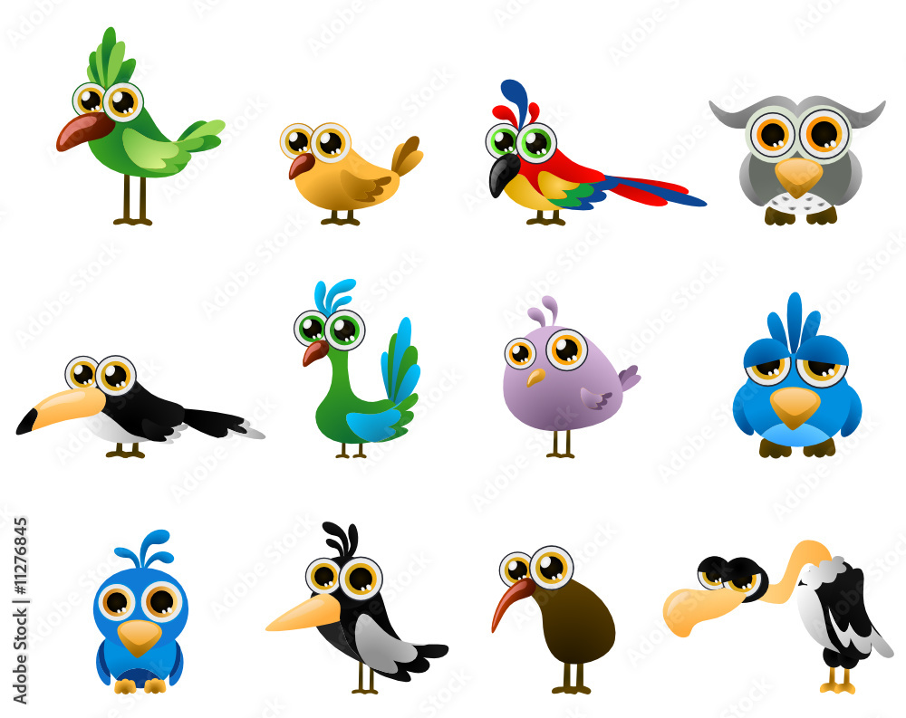bird vector - cartoon series 3 bird vector - cartoon series 3