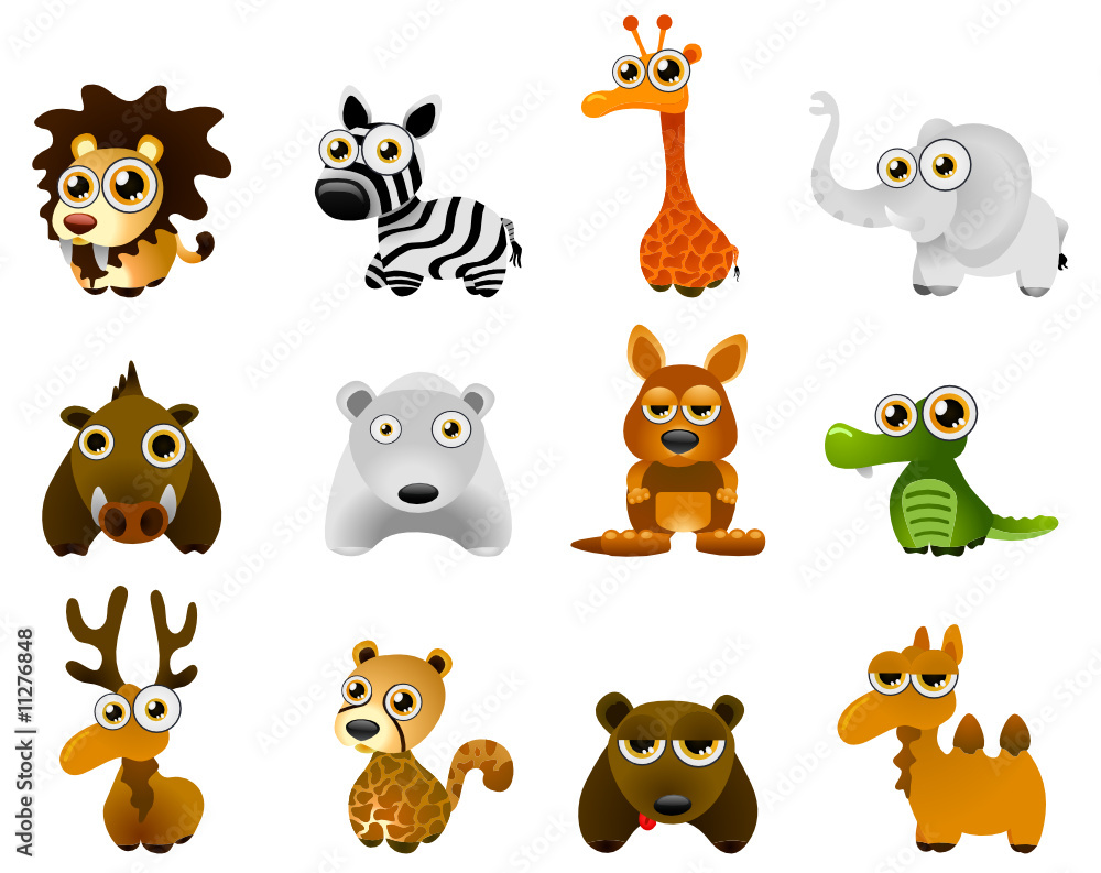Fototapeta premium wild animal vector - cartoon series 4