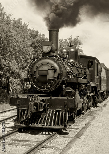 Old locomotive sepia #11284076