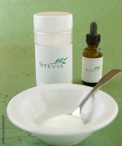 Stevia, natural zero calorie sweetener photo