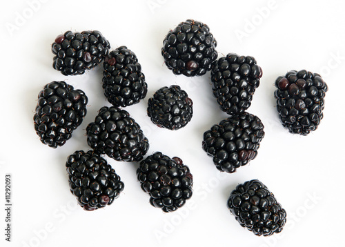 Blackberry; objects on a white background