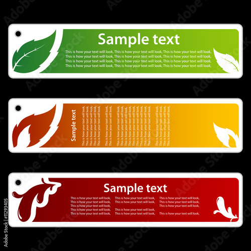 Leaf, flame & paint banner