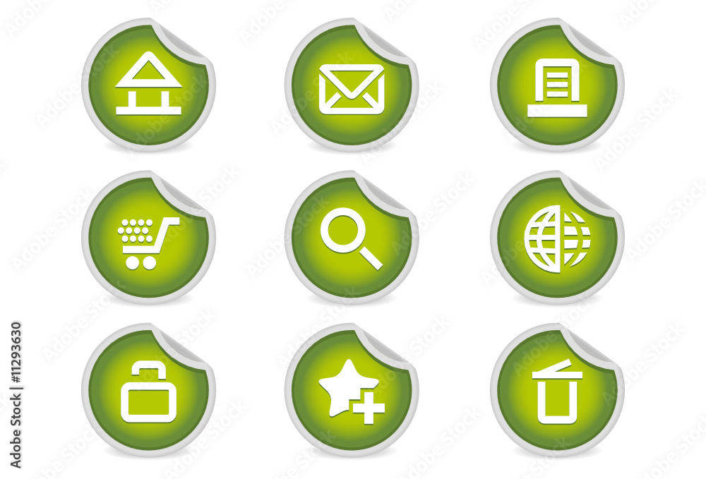 Sticky Icons - Website & Internet | Green