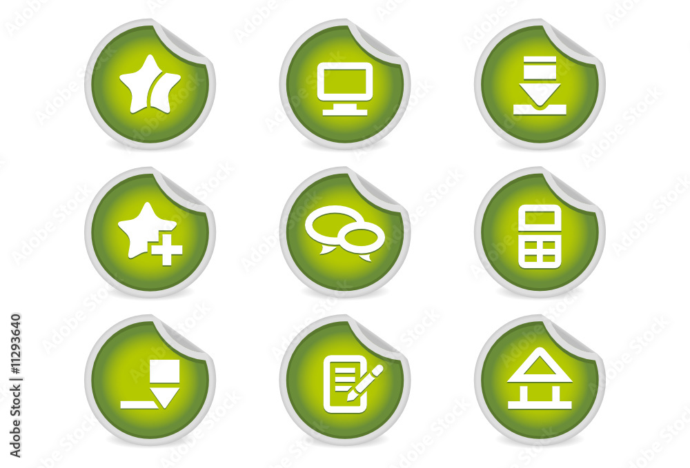 Sticky Icons - Websites & Blogs | Green Sticky Icons - Websites & Blogs | Green