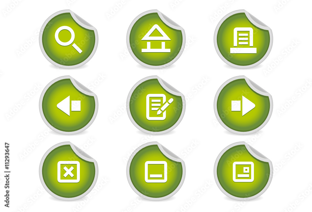 Sticky Icons - Website Navigation | Green Sticky Icons - Website Navigation | Green