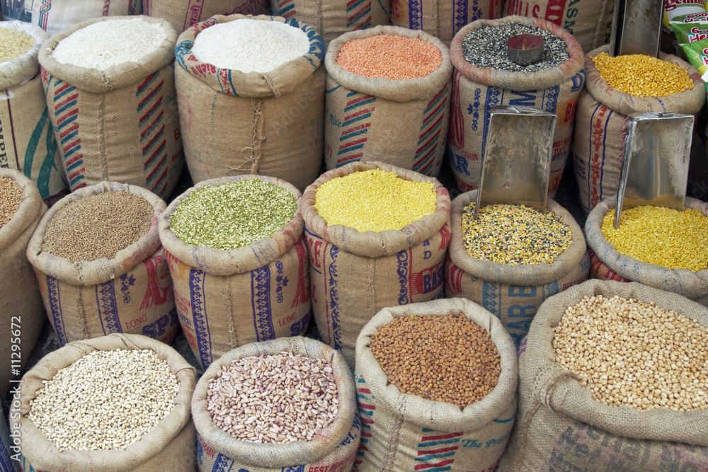 Food on Display at an Indian Shop