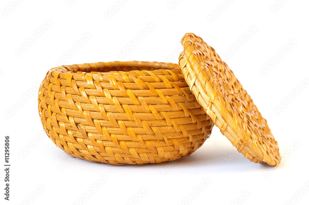 Woven basket isolated