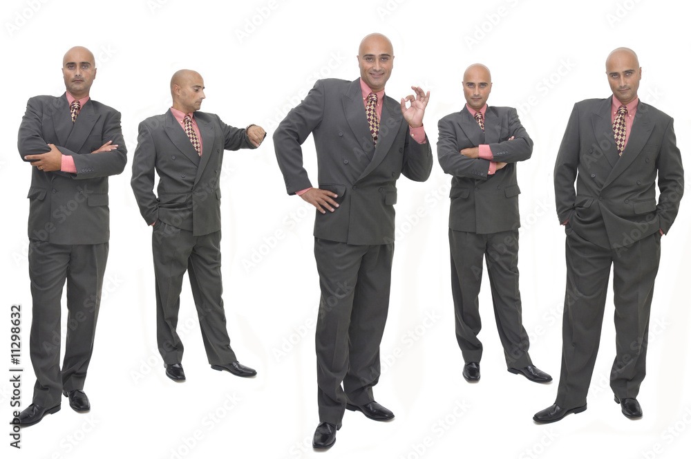 Businesmen in several positions Businesmen in several positions