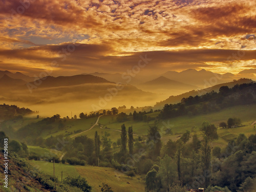 Amanecer en Asturias