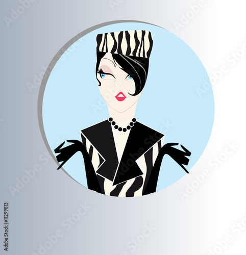 femme en zèbre