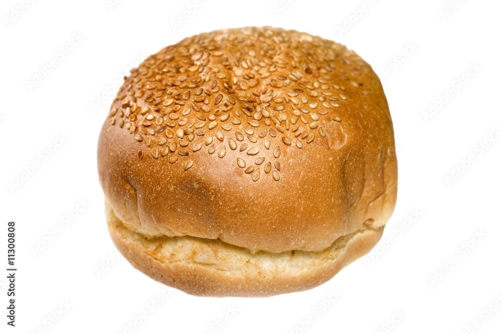 Close-up of donut on white background