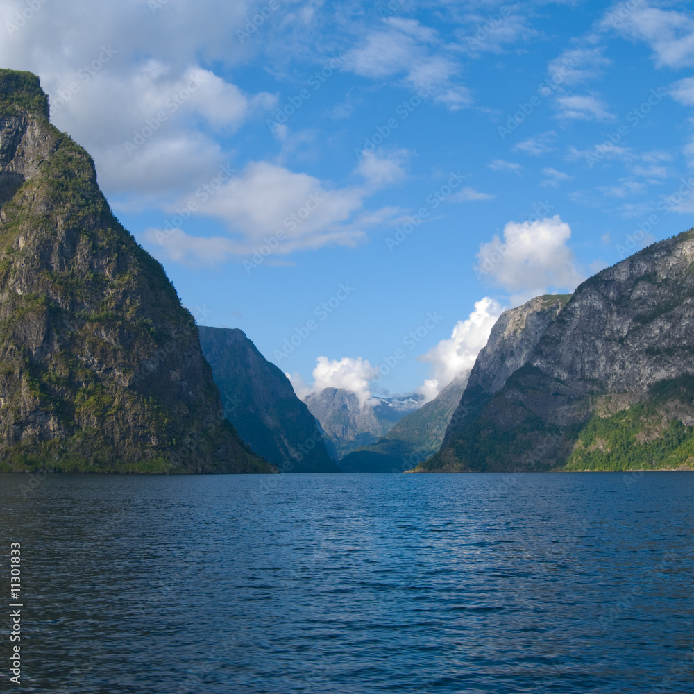 Naeroyfjord in Norway, UNESCO World Heritage Site since 2005