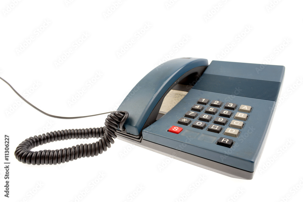 Old telephone isolated on white background Old telephone isolated on white background