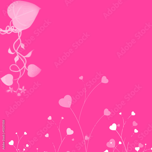 FLORAL COEUR ROSE FLUORESCENT