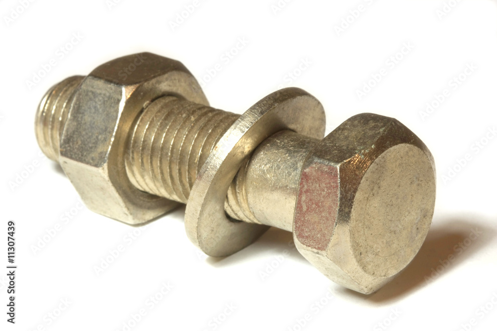 Nut, bolt and washer Nut, bolt and washer