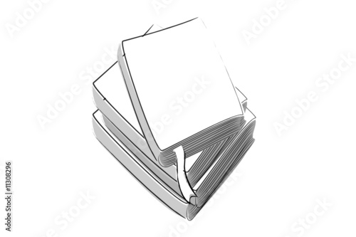 Libri bianchi incolonnati