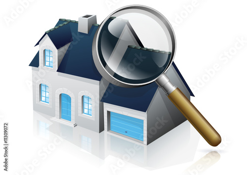 Diagnostic immobilier d'un pavillon (reflet)