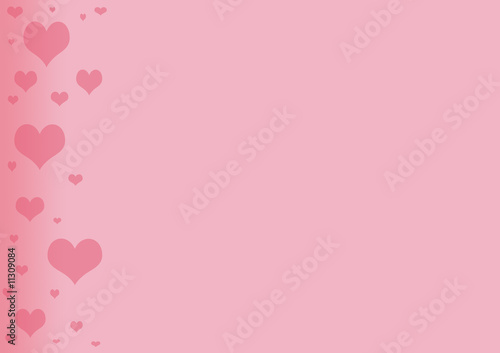 pink hearts on side