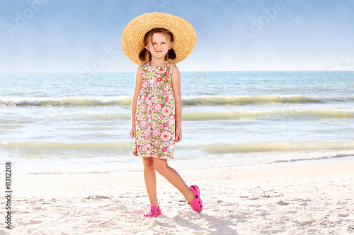 Girl in funny hat.