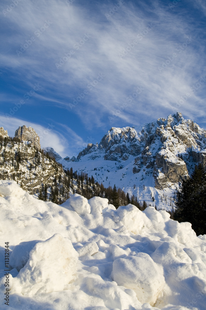 Italian Mountain Snow Background