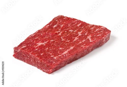 Raw rump steak