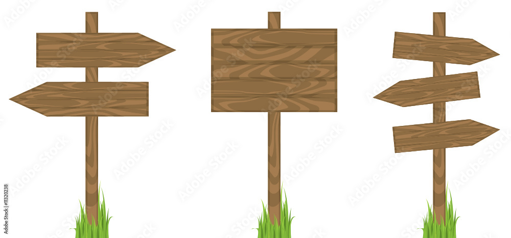 Blank sign posts Blank sign posts