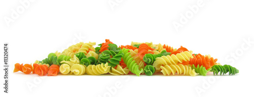 Fusilli green, orange and yellow