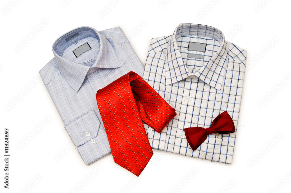 Shirt and tie isolated on the white background Shirt and tie isolated on the white background