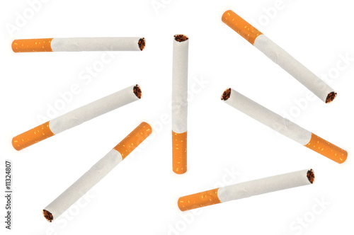 cigarettes on white