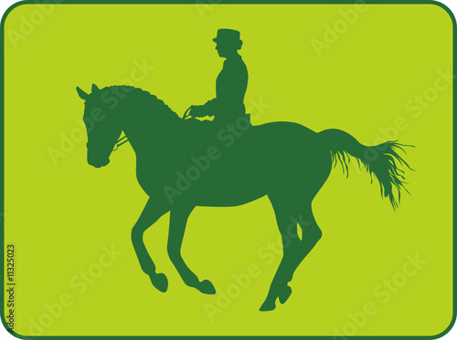 Dressurreiter Galopp Green