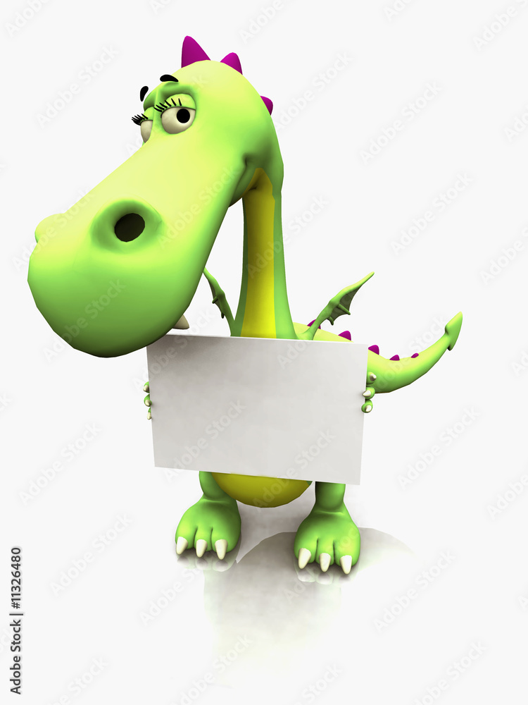 Fototapeta premium Dragon with sign