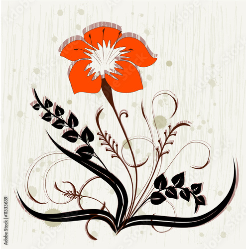 Grunge flower