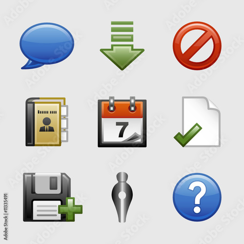 Stylized web icons, set 02
