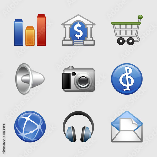 Stylized web icons, set 06