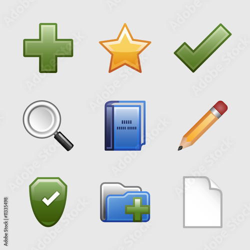 Stylized web icons, set 08