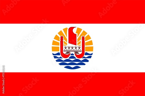 Obraz na plátně French Polynesia Flag