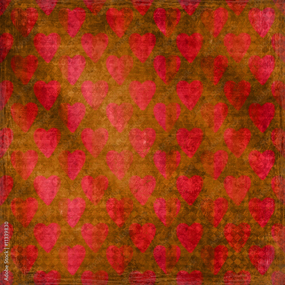 Fototapeta premium grungy hearts
