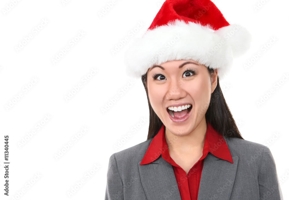 Asian Business Woman Santa Asian Business Woman Santa