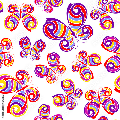Seamless with butterflies