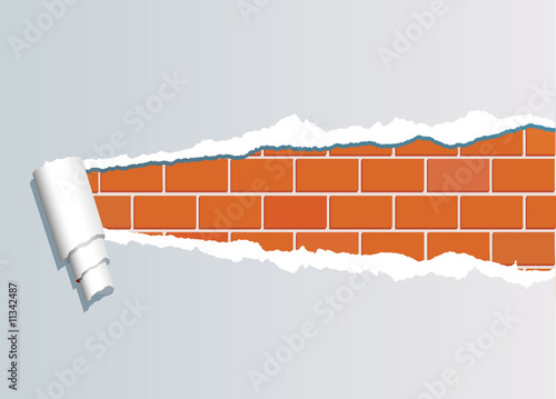 ripped brickwall