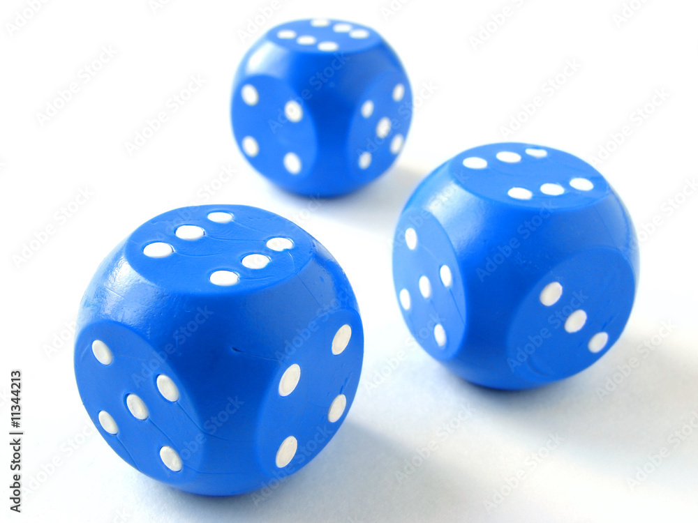 blue dices with white dots blue dices with white dots