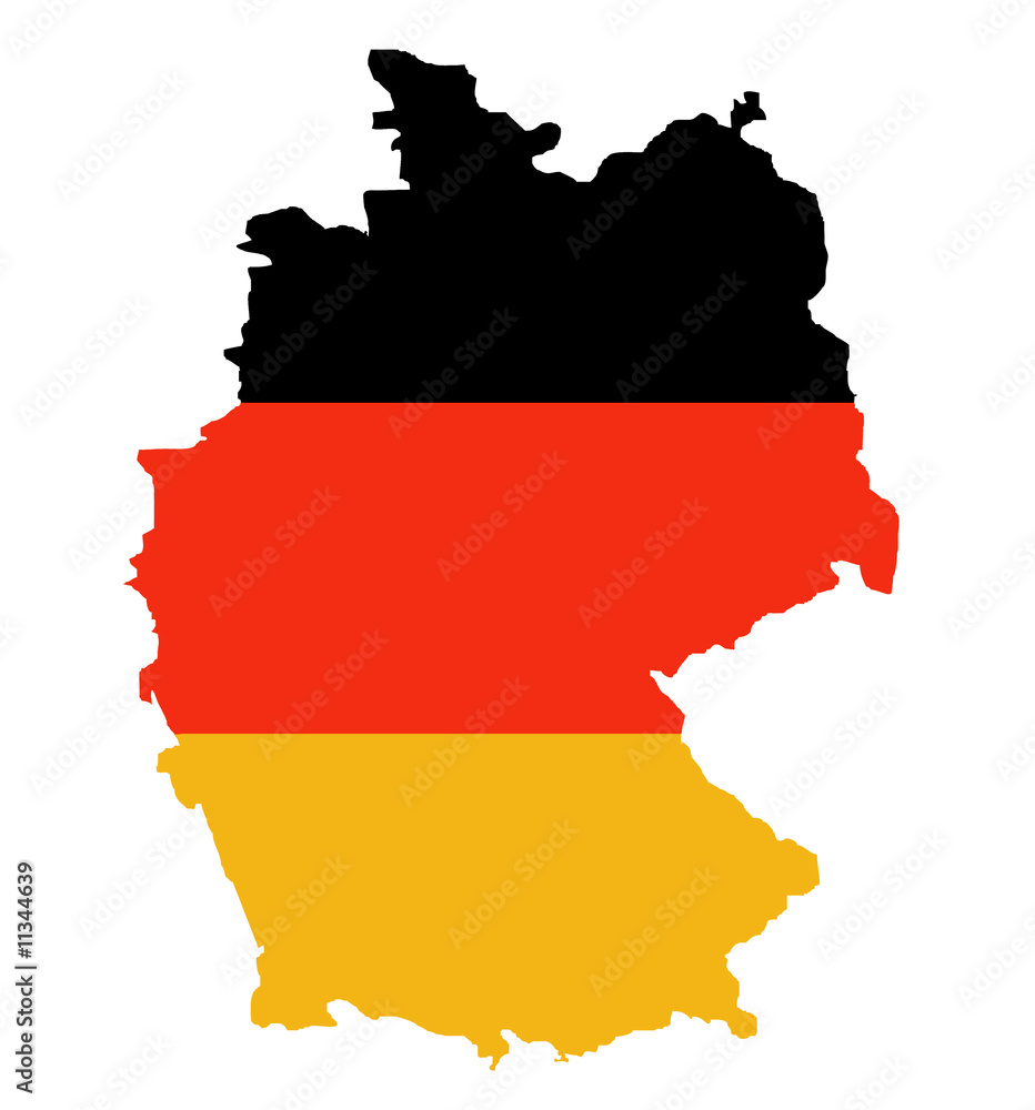 Fototapeta premium Outline map of Federal Republic of Germany