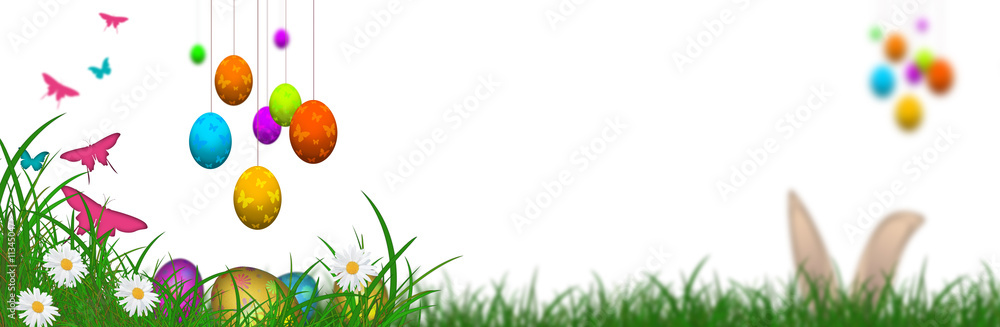 Ostern - versteckte Eier im Gras