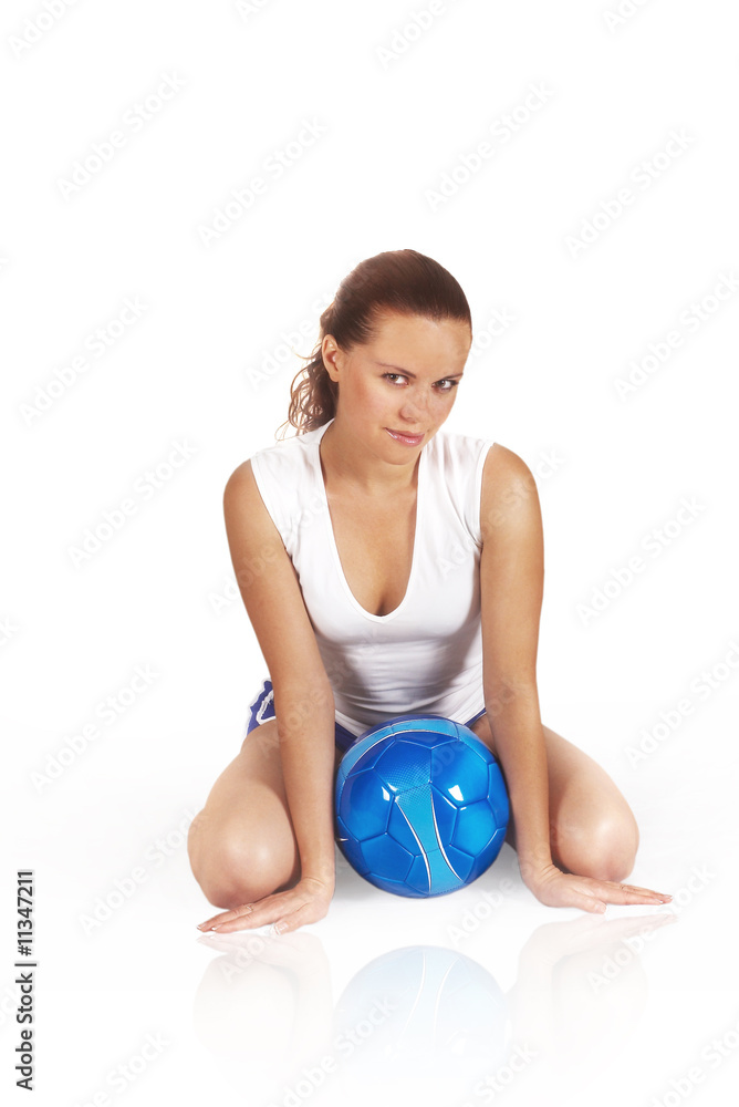 beautiful girl with ball beautiful girl with ball