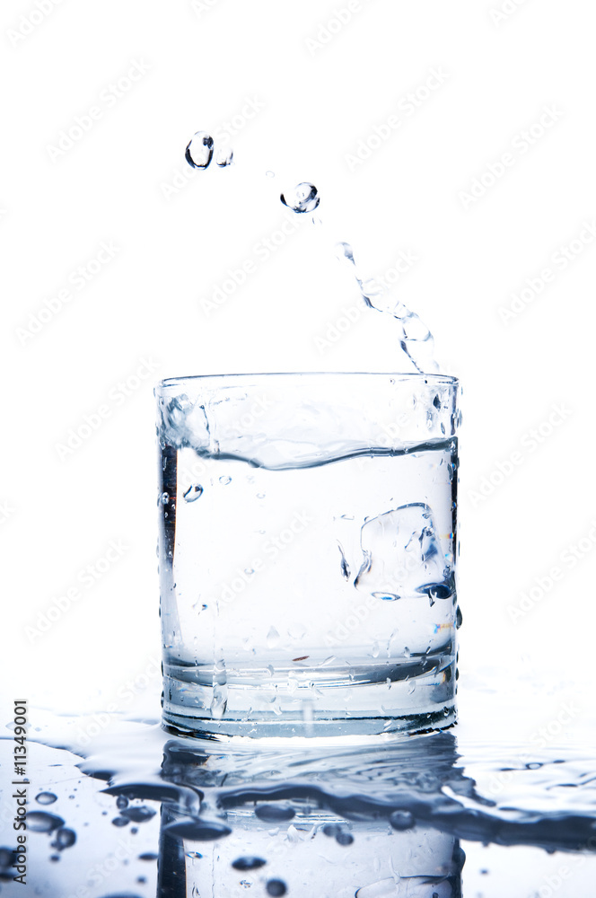 Glass of splashing water Glass of splashing water