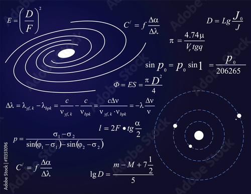 Galaxy and planets
