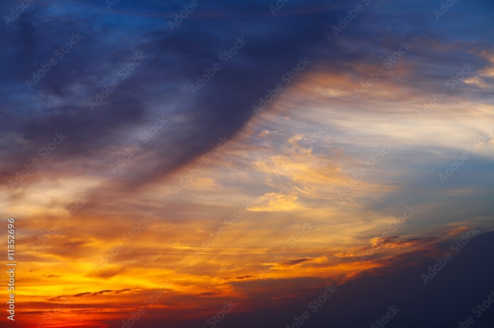 Fototapeta premium sunset sky and clouds