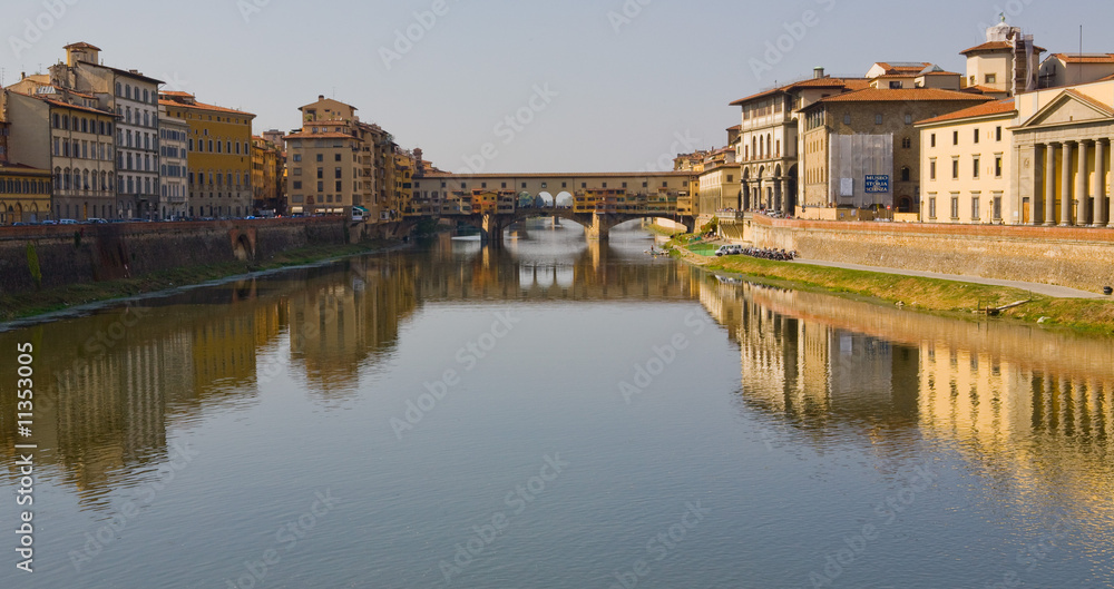 Bridge and Buildings along the Arno River